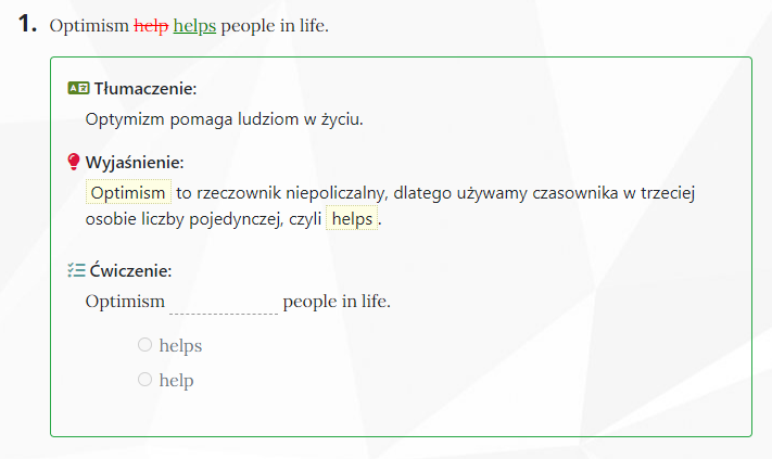 Wyjaśnienia - przykład 1